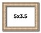 5x3.5 Minimalist Silver Picture Frame - UV Acrylic, Foam Board Backing, Hanging Hardware